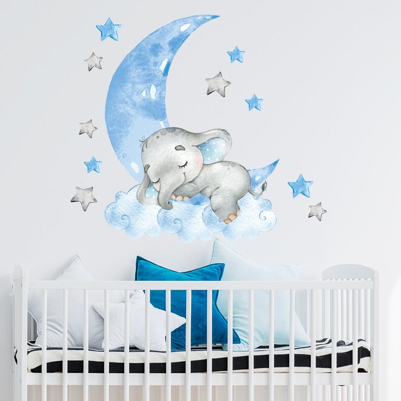 BabyElephant™ - Autocollants muraux pour chambre de bébé | bébé - petitmondemagik