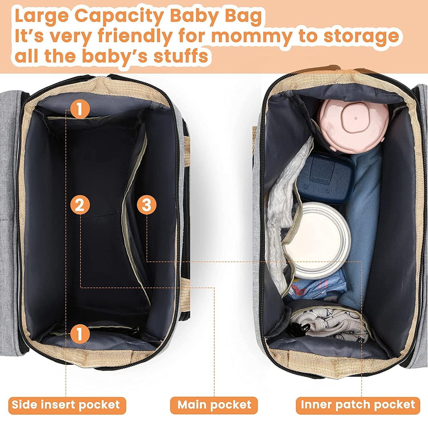 Sac à langer portatif | Berceau de voyage BabyNappy™ - petitmondemagik