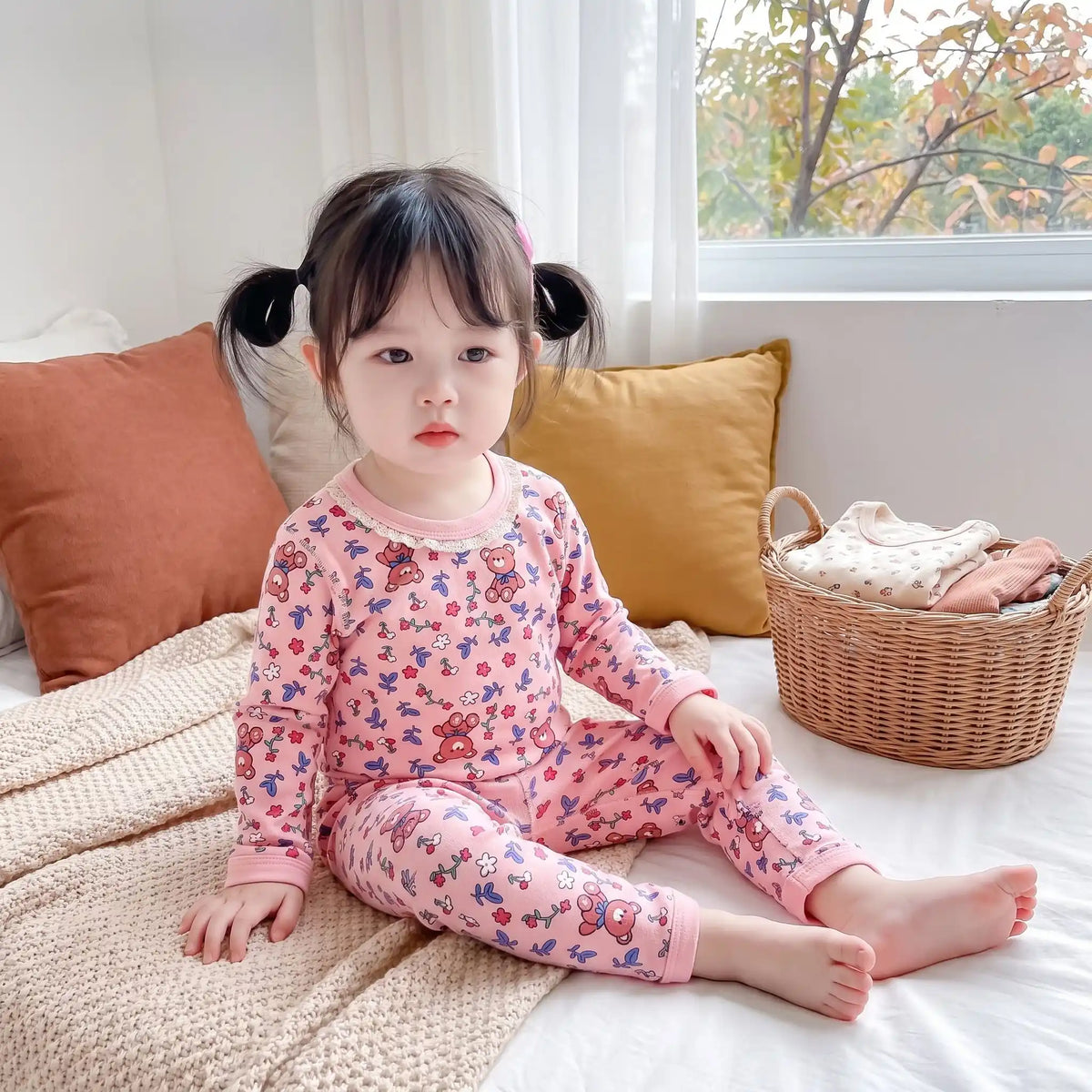 Pyjama bébé fille | Coton fleuri