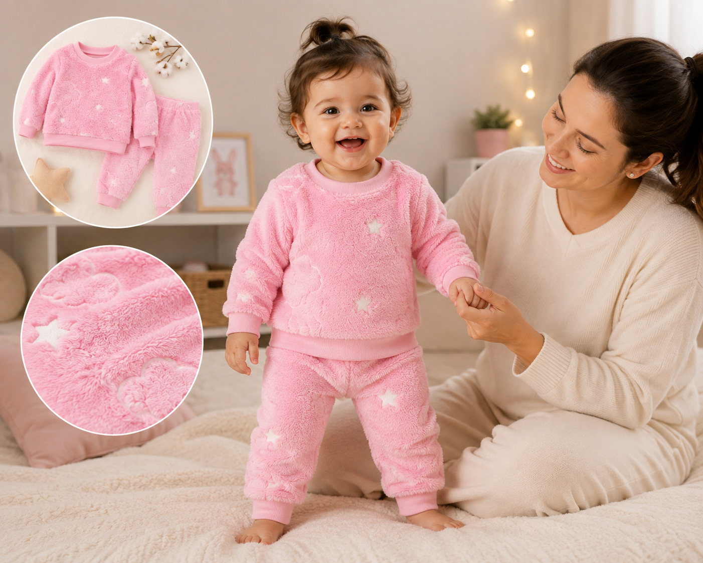 Pyjama bébé fille | Grenouille Rose