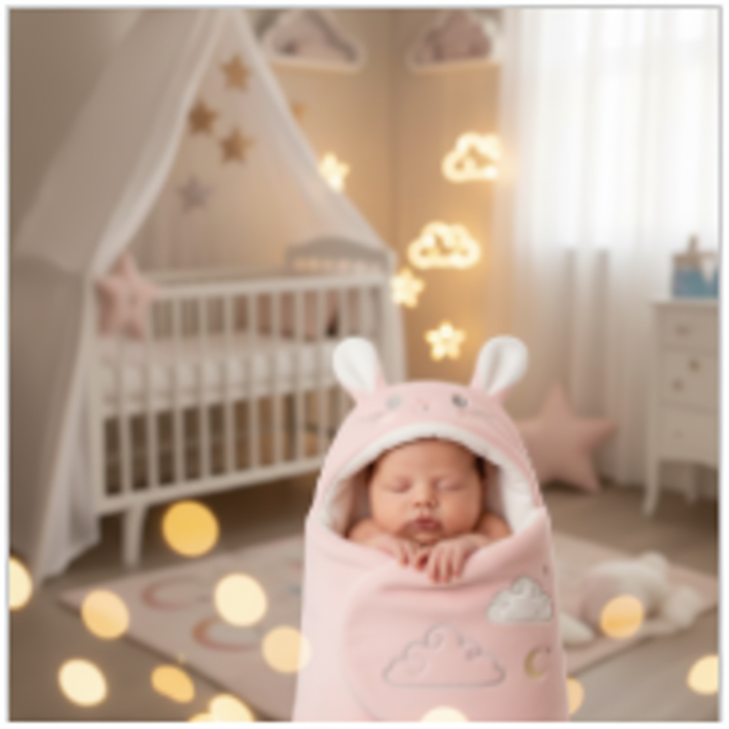 Bébé gigoteuse lapin - carré
