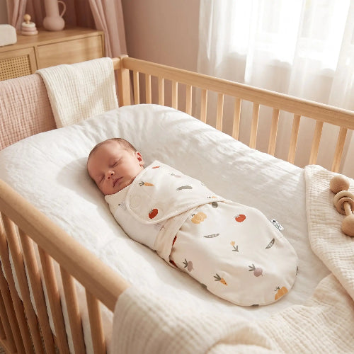 Bébé endormi gigoteuse emmaillotage coton