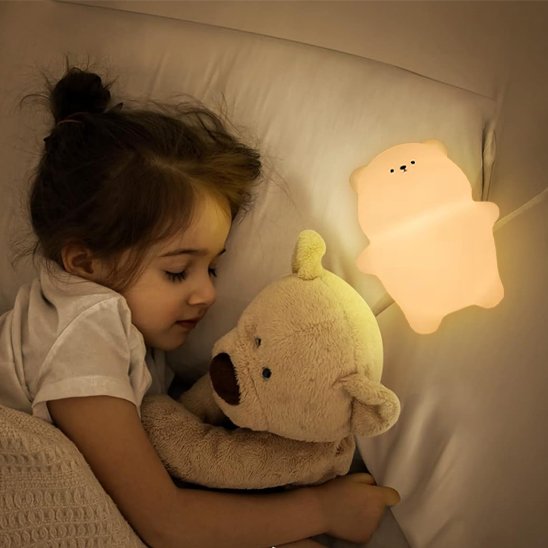 Bébé veilleuse ourson joufflu ourson dodo