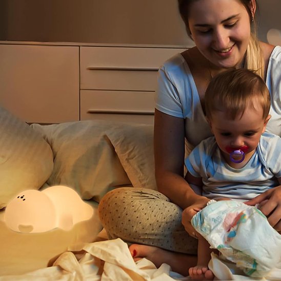 Bébé veilleuse ourson joufflu petit ours lumière