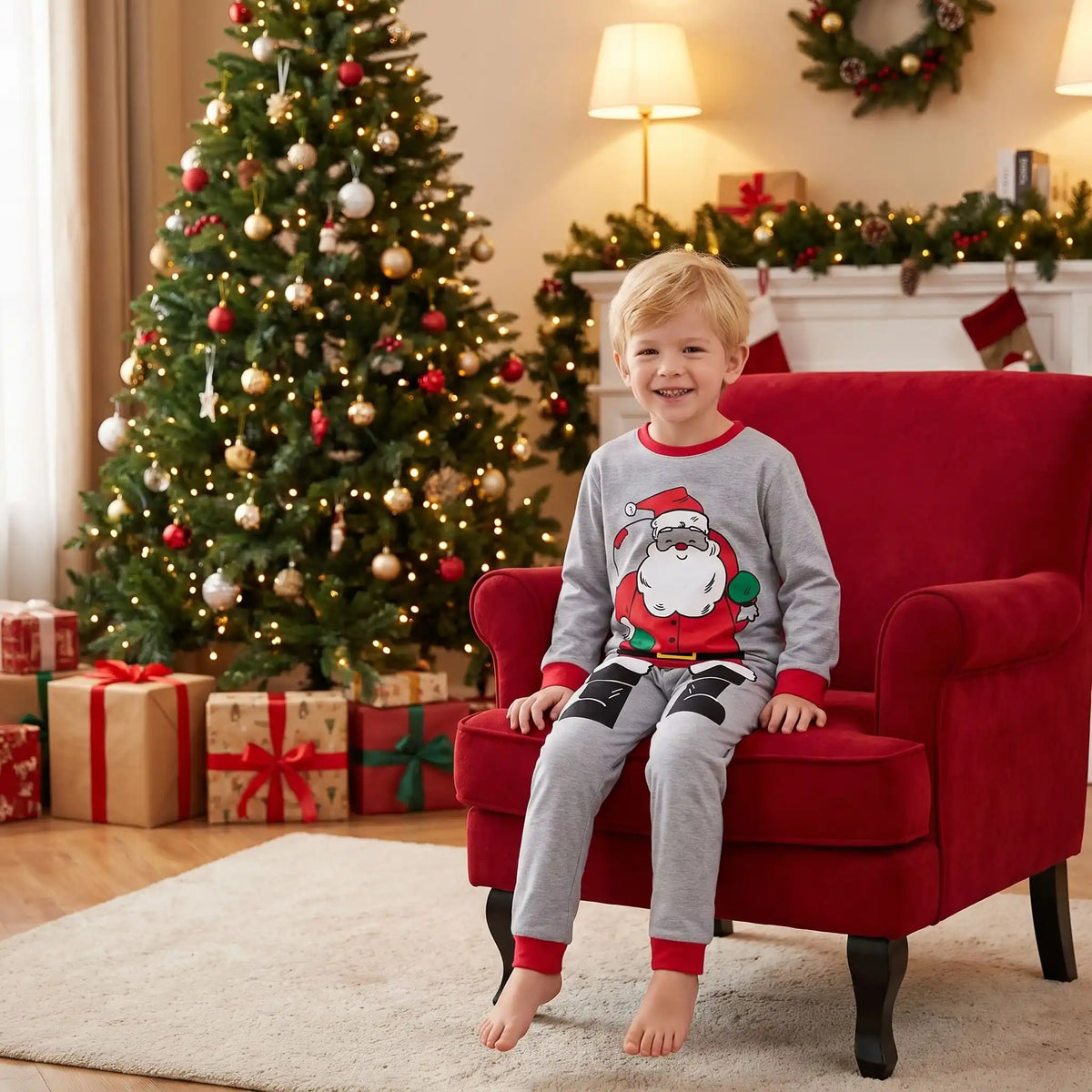 BÉBÉS PYJAMA NOEL | Coton Doux- Câlin de Noël