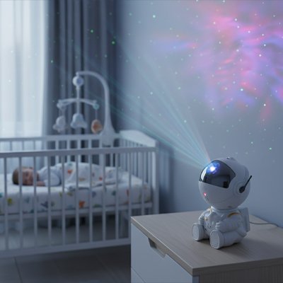 Veilleuse projection | Astronaute réassureur bébé