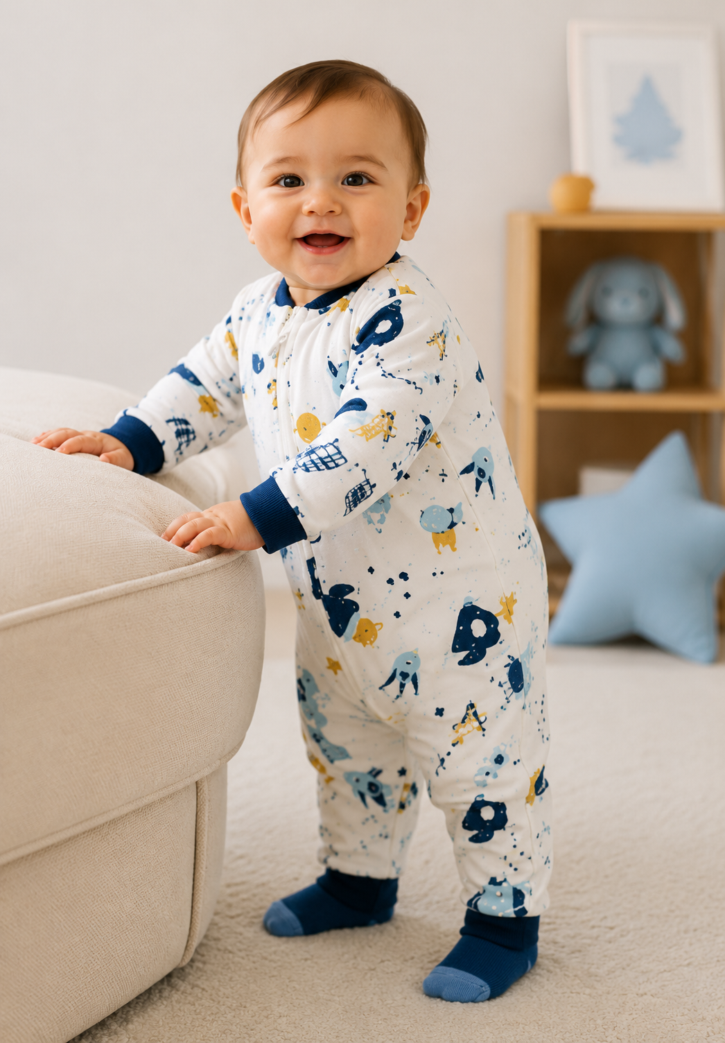 gigoteuse bébé garçon coton motifs spatiaux douce confortable pratique