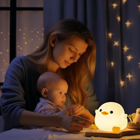 Veilleuse bébé P'tit canard/Lumière douce apaisante