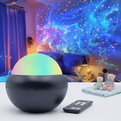 Projecteur avec télécommande en situation