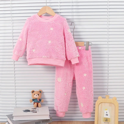 Pyjama bébé fille rose étoile deux pièces