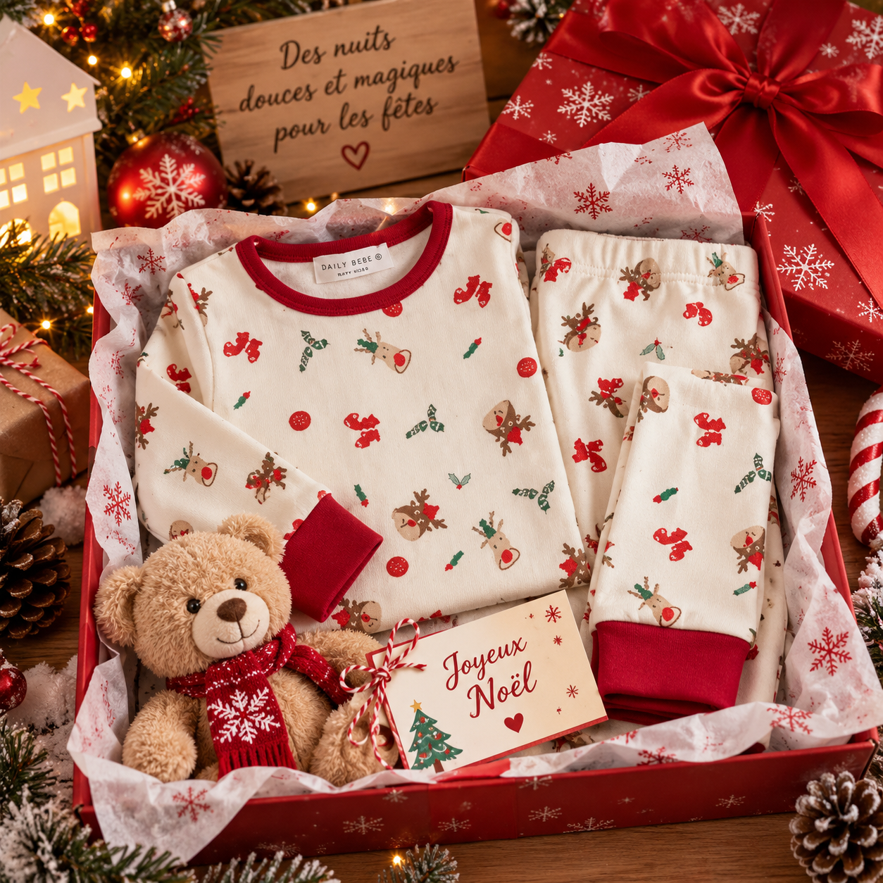 PYJAMA NOEL POUR BEBE | Ultra-Doux