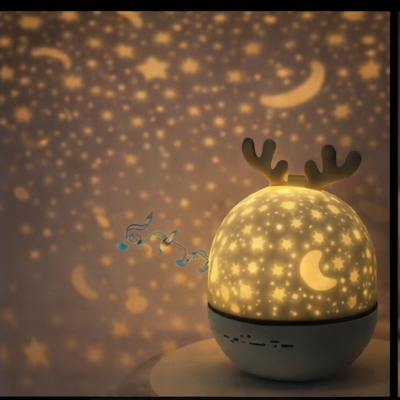 Veilleuse bébé projection étoiles cerf